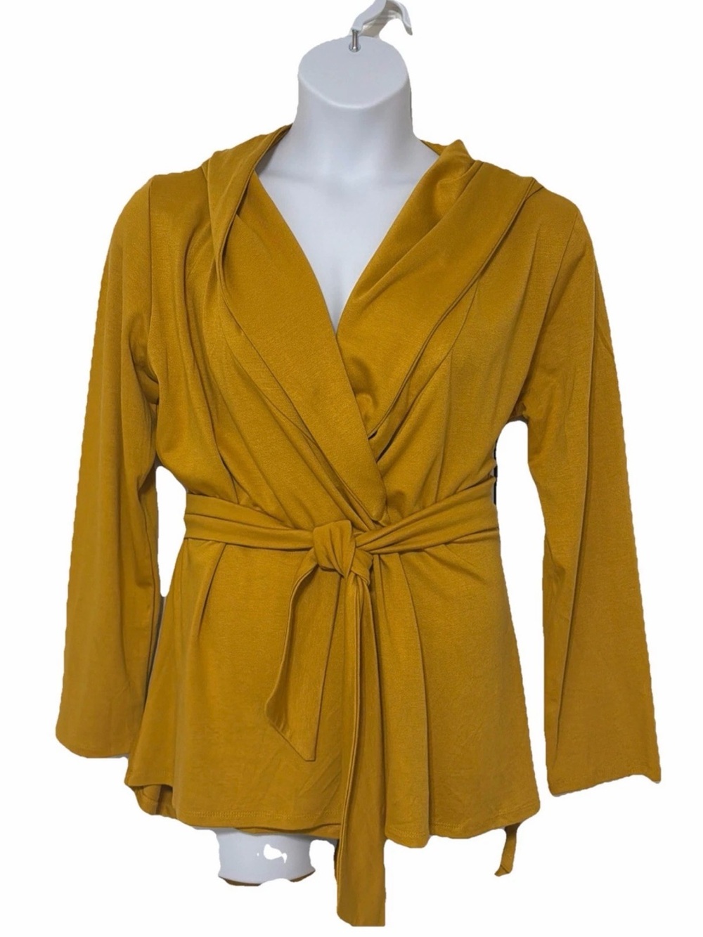 Adorn Fashion Hooded High-Low Tie Cardigan NWT
